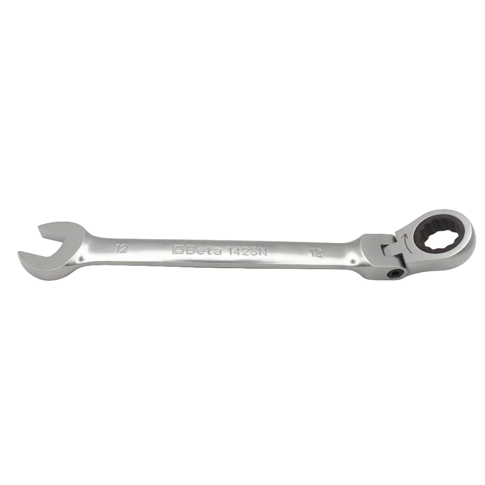 Side view of the Beta 001420212 142SN 12mm flex head spanner.