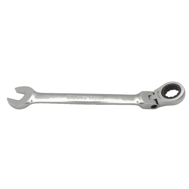 Side view of the Beta 001420212 142SN 12mm flex head spanner.