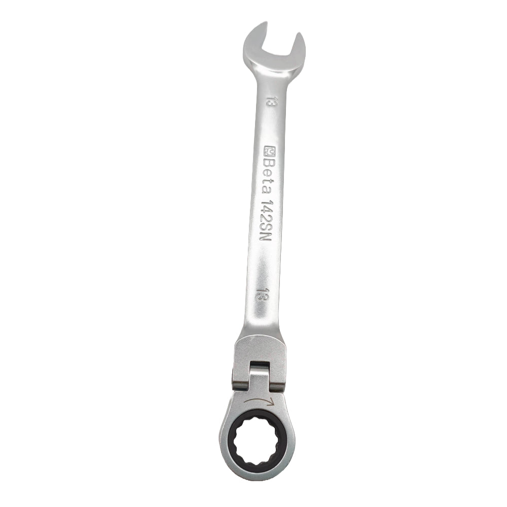 top down view of the Beta 001420213 142SN 13mm flex head spanner.