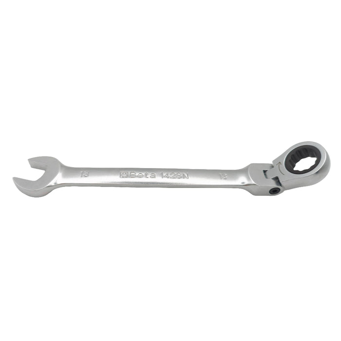 Side view of the Beta 001420213 142SN 13mm flex head spanner.