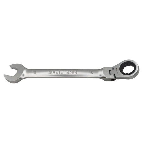 Side view of the Beta 001420215 142SN 15mm flex head spanner.