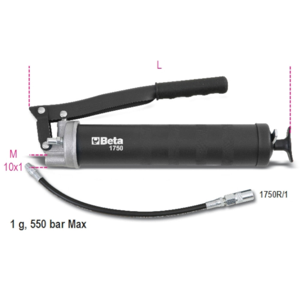 Beta 1750 500cc Lever Grease Gun (017500500) | Electro SW Ltd – Electro ...