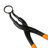 Pair of Beta black and orange circlip pliers on a white background