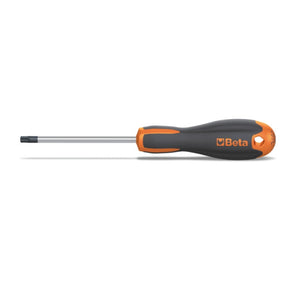 image of the beta 1207E/TX torx screwdriver with an orange and black handle on a white background.