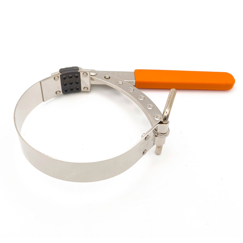Beta 1492/2 Oil Filter wrench 014920002 with an orange handle on a white background shown at an angle.