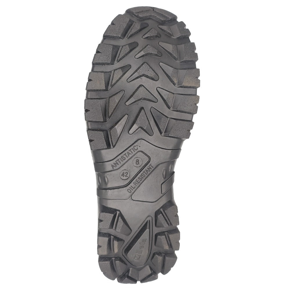 Close-up of the bottom of the Beta 7241CK Safety shoe showing the sole with tread pattern on a white background