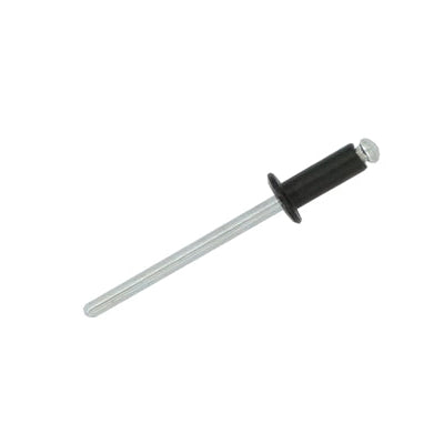 Dome Head Black Open Blind Rivet Aluminium / Steel - Pack of 50