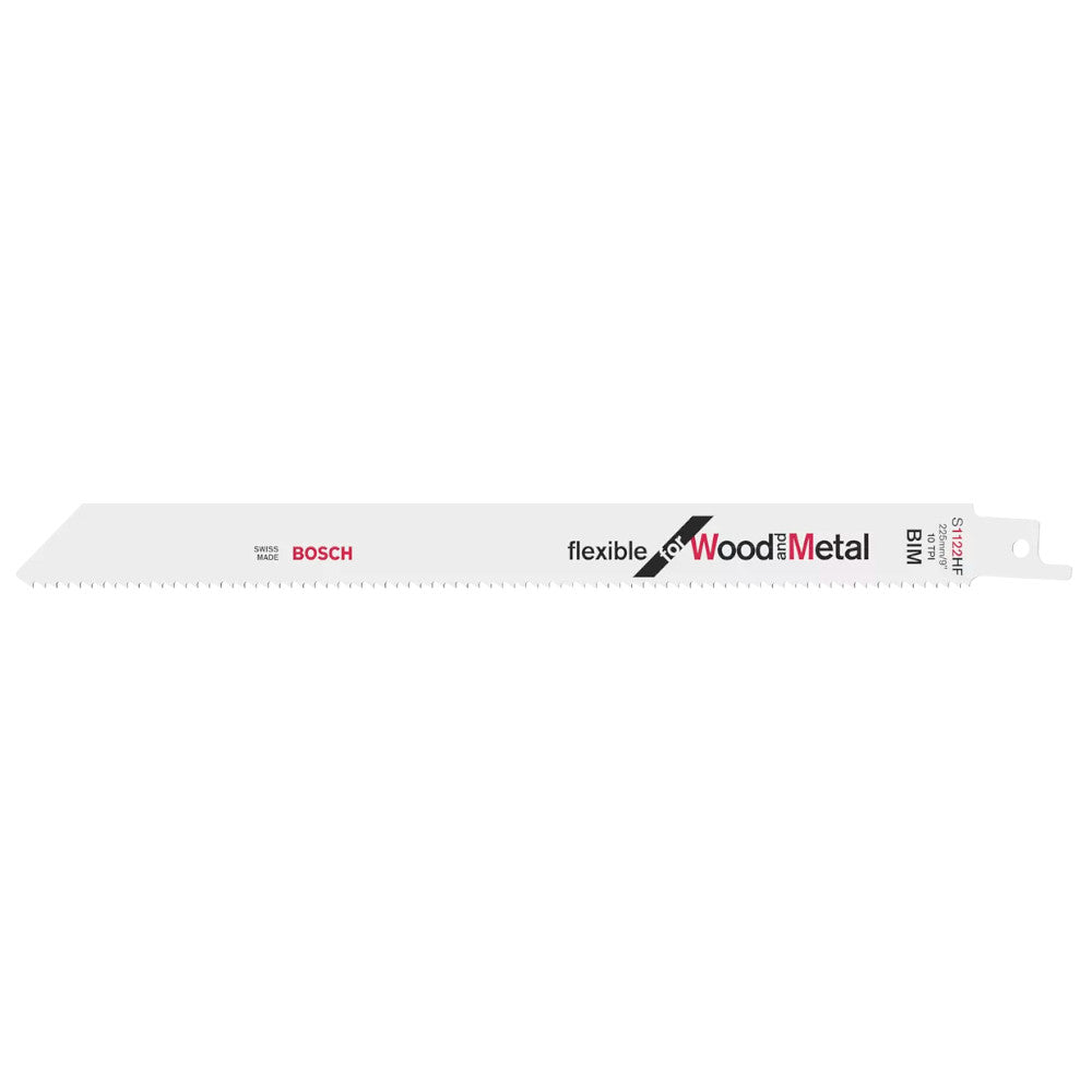 Bosch S1122HF Reciprocating Saw Blades for Wood and Metal 9" / 225mm Pack of 5