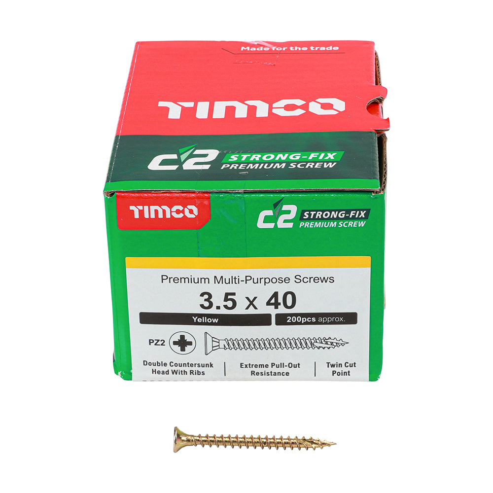 Timco C2 Strong-Fix Multi-Purpose Structural Woodscrews (PZ Double-Countersunk)