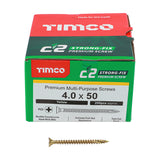Timco C2 Strong-Fix Multi-Purpose Structural Woodscrews (PZ Double-Countersunk)