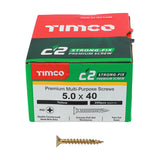 Timco C2 Strong-Fix Multi-Purpose Structural Woodscrews (PZ Double-Countersunk)