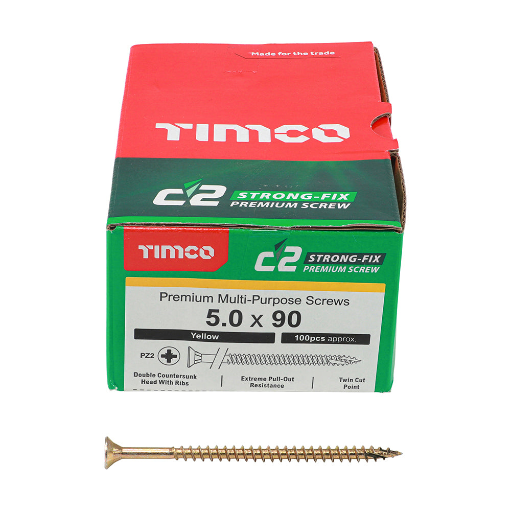 Timco C2 Strong-Fix Multi-Purpose Structural Woodscrews (PZ Double-Countersunk)