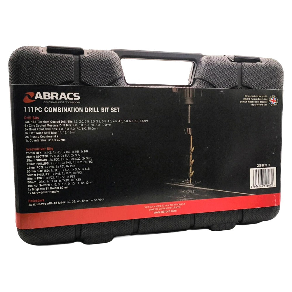Abracs 111 Piece Combination Drill Bit Set CDBSET111