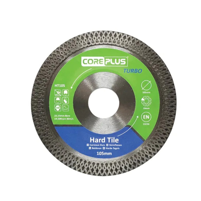 Coreplus HT105 hard Tile Turbo Diamond Blade 105mm