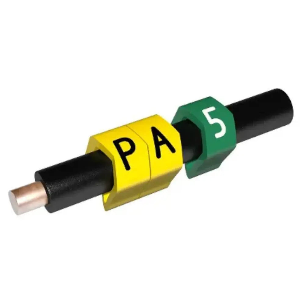 Cable Markers PA2 (Size D) Numbers 0-9 Colour Coded Packs of 100 Electro South West Ltd