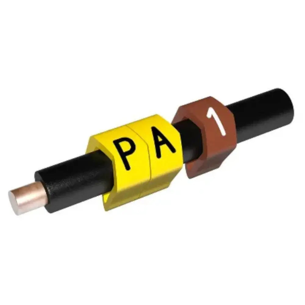 Cable Markers PA2 (Size D) Numbers 0-9 Colour Coded Packs of 100 Electro South West Ltd