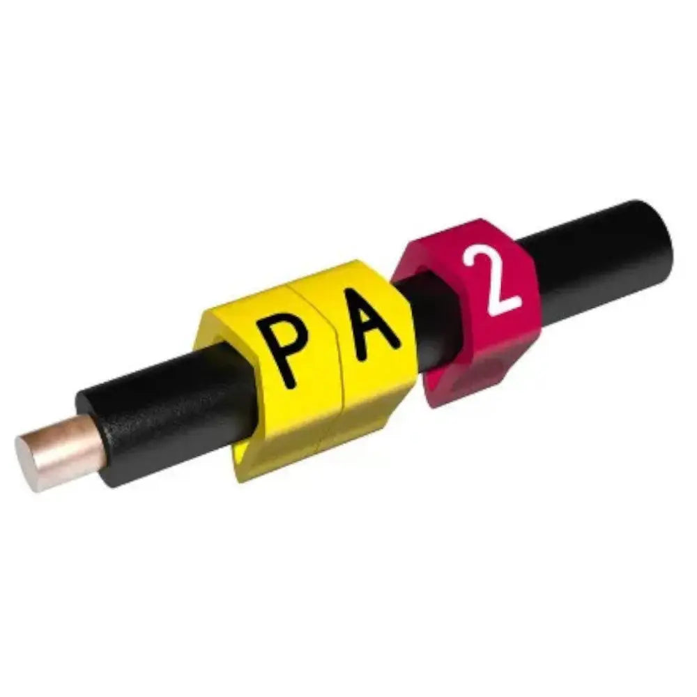 Cable Markers PA2 (Size D) Numbers 0-9 Colour Coded Packs of 100 Electro South West Ltd