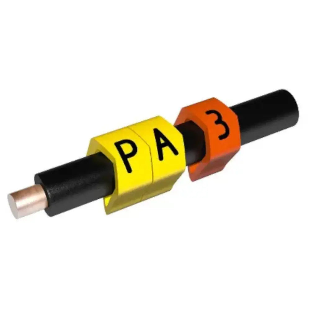 Cable Markers PA2 (Size D) Numbers 0-9 Colour Coded Packs of 100 Electro South West Ltd