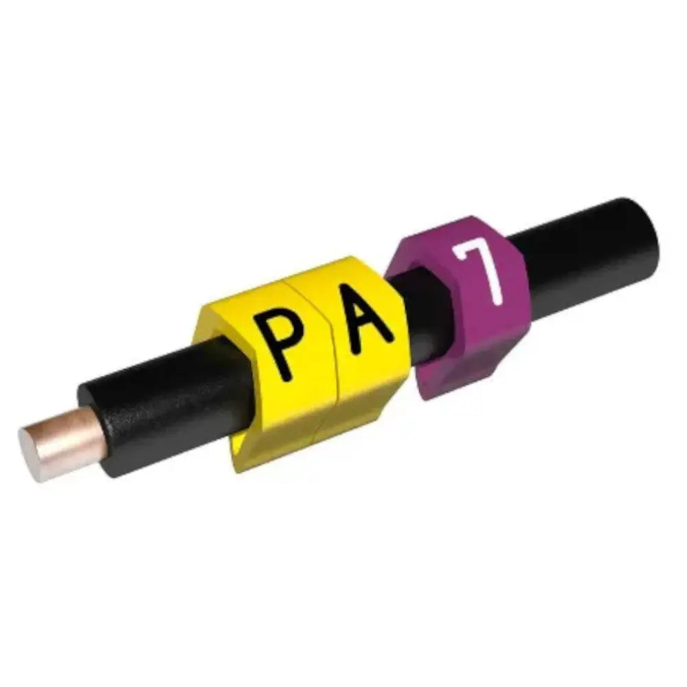 Cable Markers PA2 (Size D) Numbers 0-9 Colour Coded Packs of 100 Electro South West Ltd