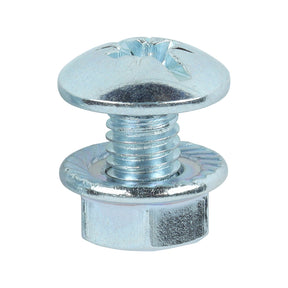 M6 Cable tray bolt on a white background