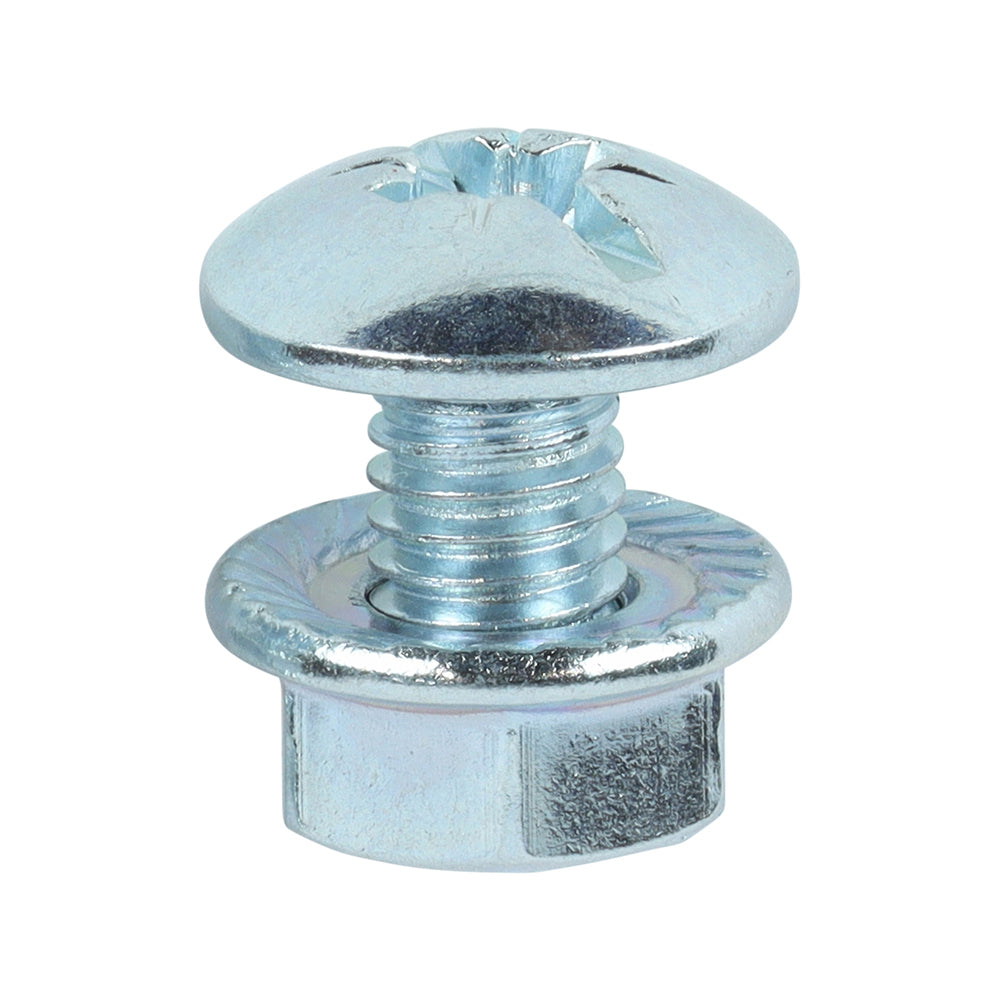 M6 Cable tray bolt on a white background