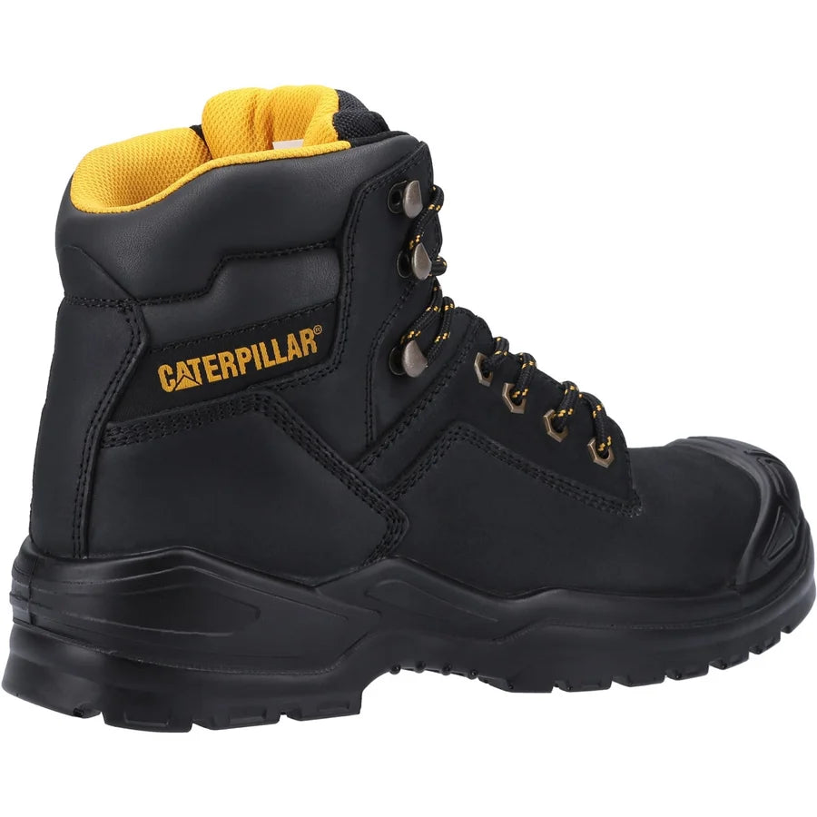 CAT Striver Mid S3 Water Resistant Steel Toe Safety Boots With Bump Cap - Black