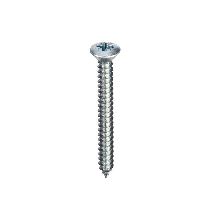 Self Tapping Screws Raised Countersunk Pozi BZP - Pack of 100