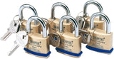 Draper 40mm Keyed Alike Brass Padlocks – Set of 6 Heavy‑Duty Locks