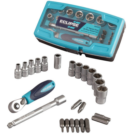 Eclipse socket set with tools on a white background