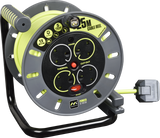 Masterplug Pro-XT 4 Socket 13A Open Cable Reel 240V