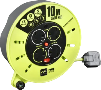 Masterplug Pro-XT 4 Socket 13A Casette Reel 240V