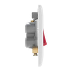 BG Nexus 800 Series White Moulded 45A Double Pole Cooker Switch