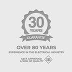 BG Nexus 800 Series White Moulded 45A Double Pole Cooker Switch