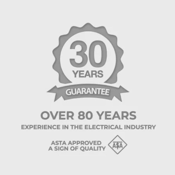 BG Nexus 800 Series White Moulded 45A Double Pole Cooker Switch