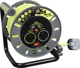 Masterplug Pro-XT 2 Socket, 2 USB A 13A Open Cable Reel 240V
