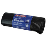 Faithfull Heavy Duty Black Refuse Sacks
