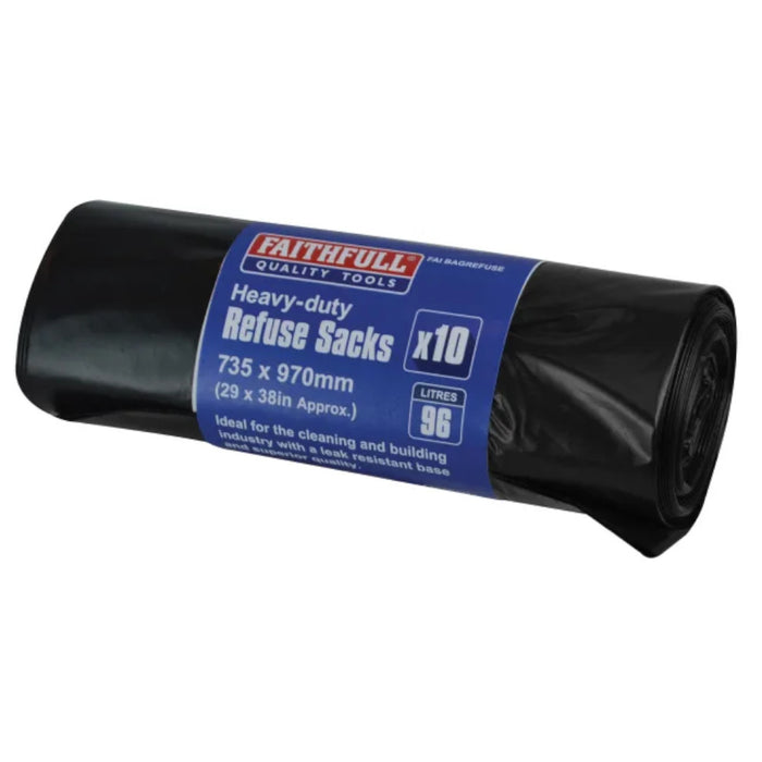 Faithfull Heavy Duty Black Refuse Sacks