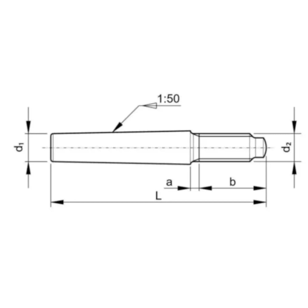 Fabory 39011.100.075 Taper pin with constant external thread DIN 7977 Free-cutting steel 10X75MM Electro South West Ltd