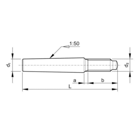 Fabory 39011.100.075 Taper pin with constant external thread DIN 7977 Free-cutting steel 10X75MM Electro South West Ltd