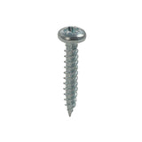 self tapping pan head screw, side on.