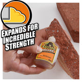 gorilla glue being used to repair stonework, showcasing its incredible strength.
