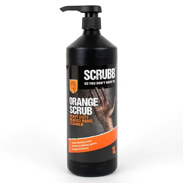 SCRUBB Orange Scrub Heavy Duty Beaded Hand Cleaner 1L