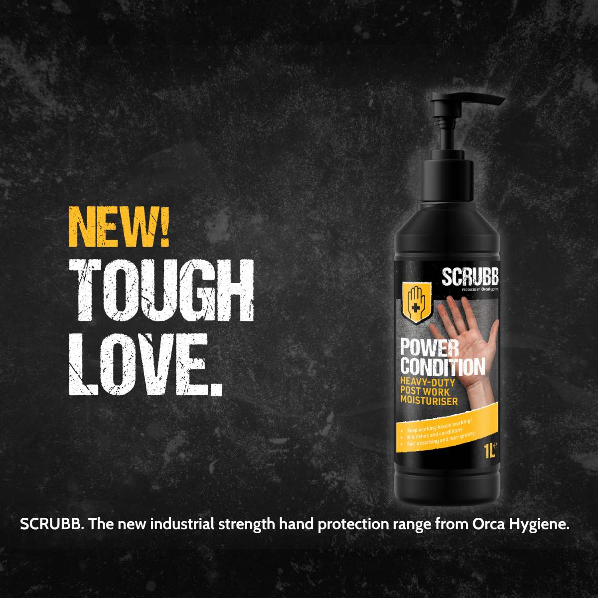 SCRUBB Power Condition Hand Moisturiser H24 1 Litre Pump Bottle
