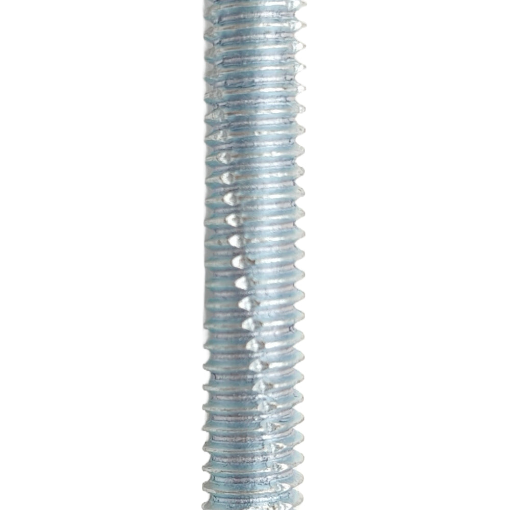 Close up image of the fine threads on the heavy section tek screws.