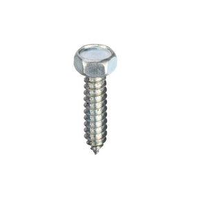 Metal screw on a white background
