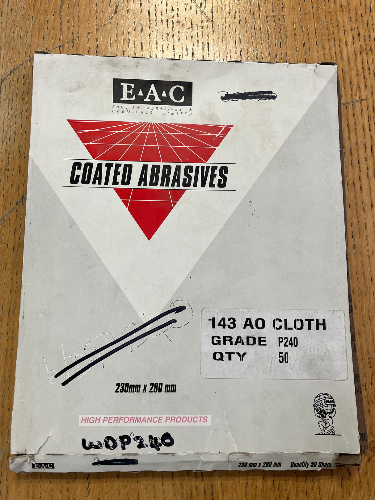 EAC 143 AO Cloth Sheets P240 Abrasive Pack 19 | Reduced Price