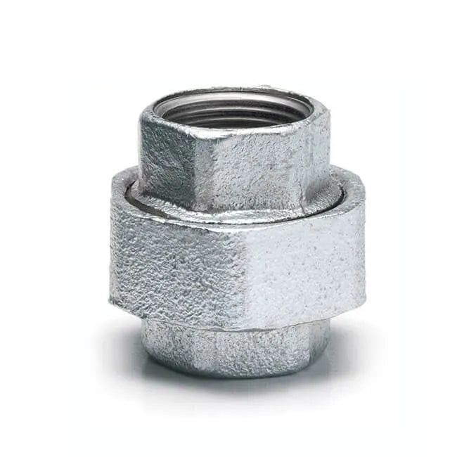 Iron Equal Union Connector Straight Galvanised BSP Female x Female