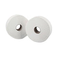 2Work White 2-Ply Mini Jumbo Toilet Rolls Pack of 12