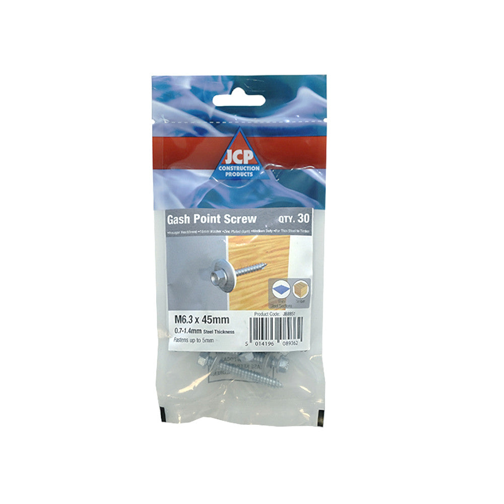 JCP Woodfix Gash Point Self Drilling Screws BZP