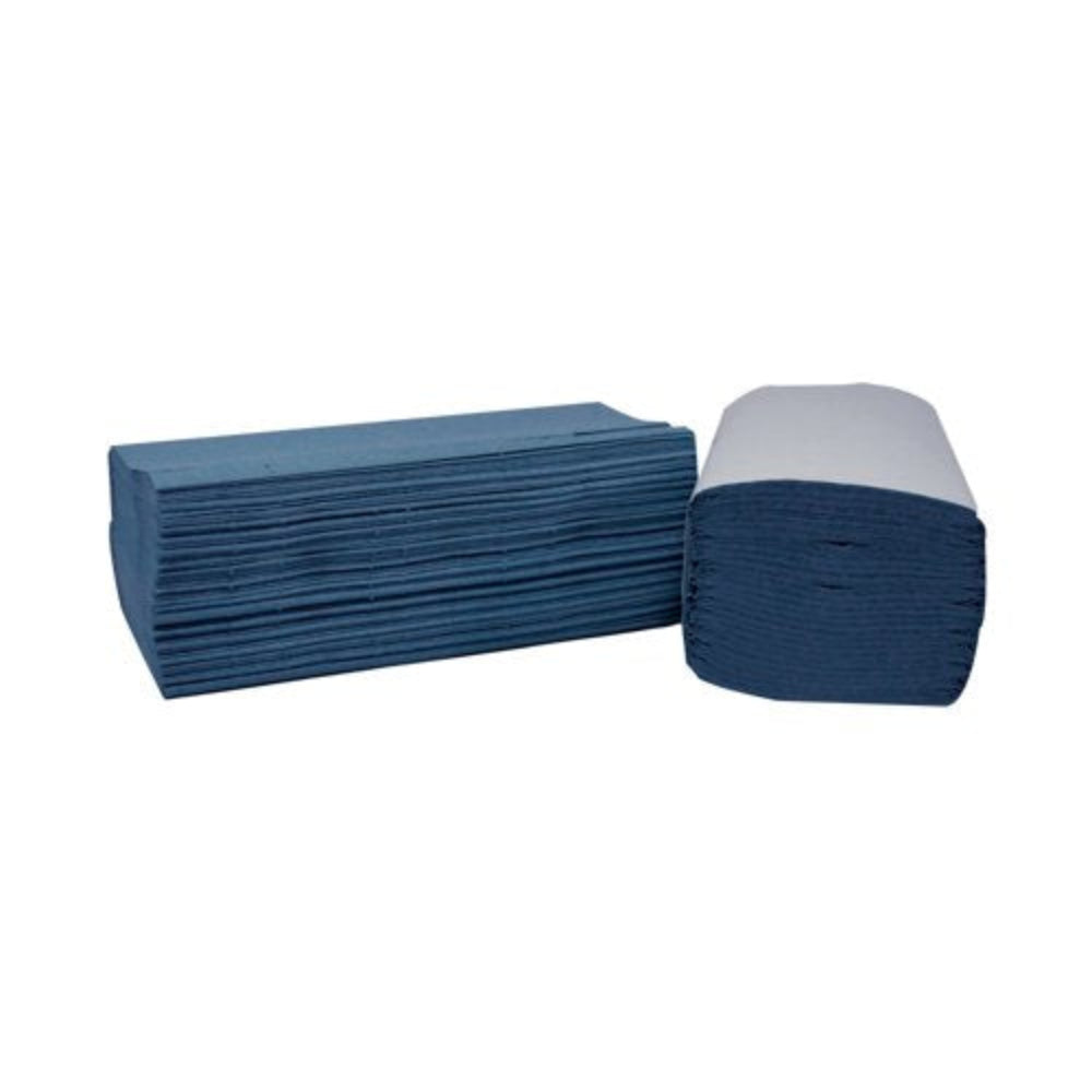 2 Work Blue V-Fold 1 Ply Hand Towels Pack of 3600